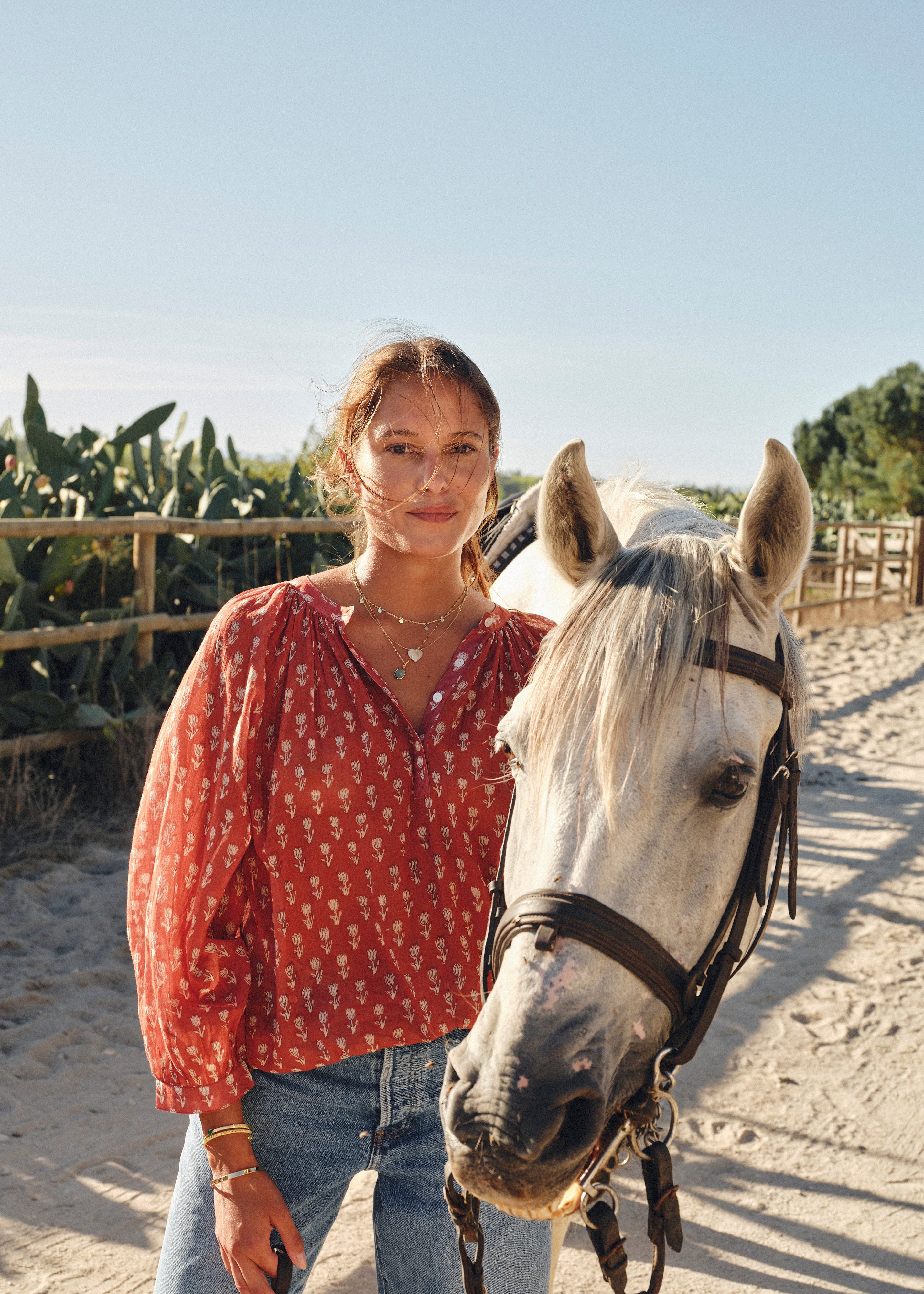 Ari Long Sleeve Top - Rust