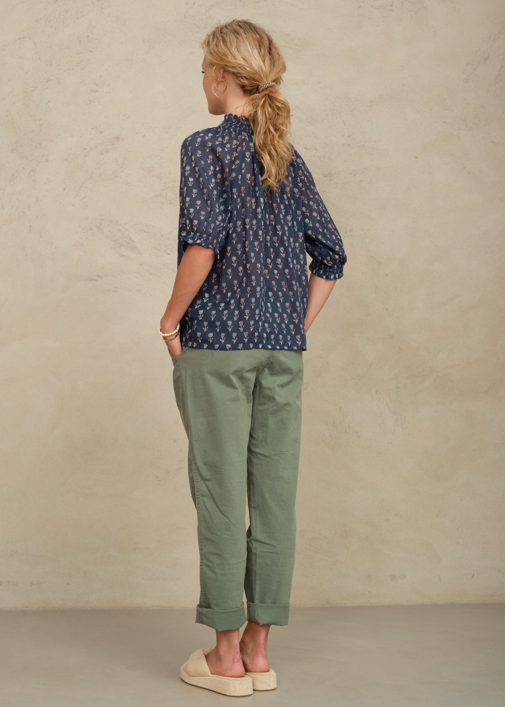 Ari Short Sleeve Top - Indigo