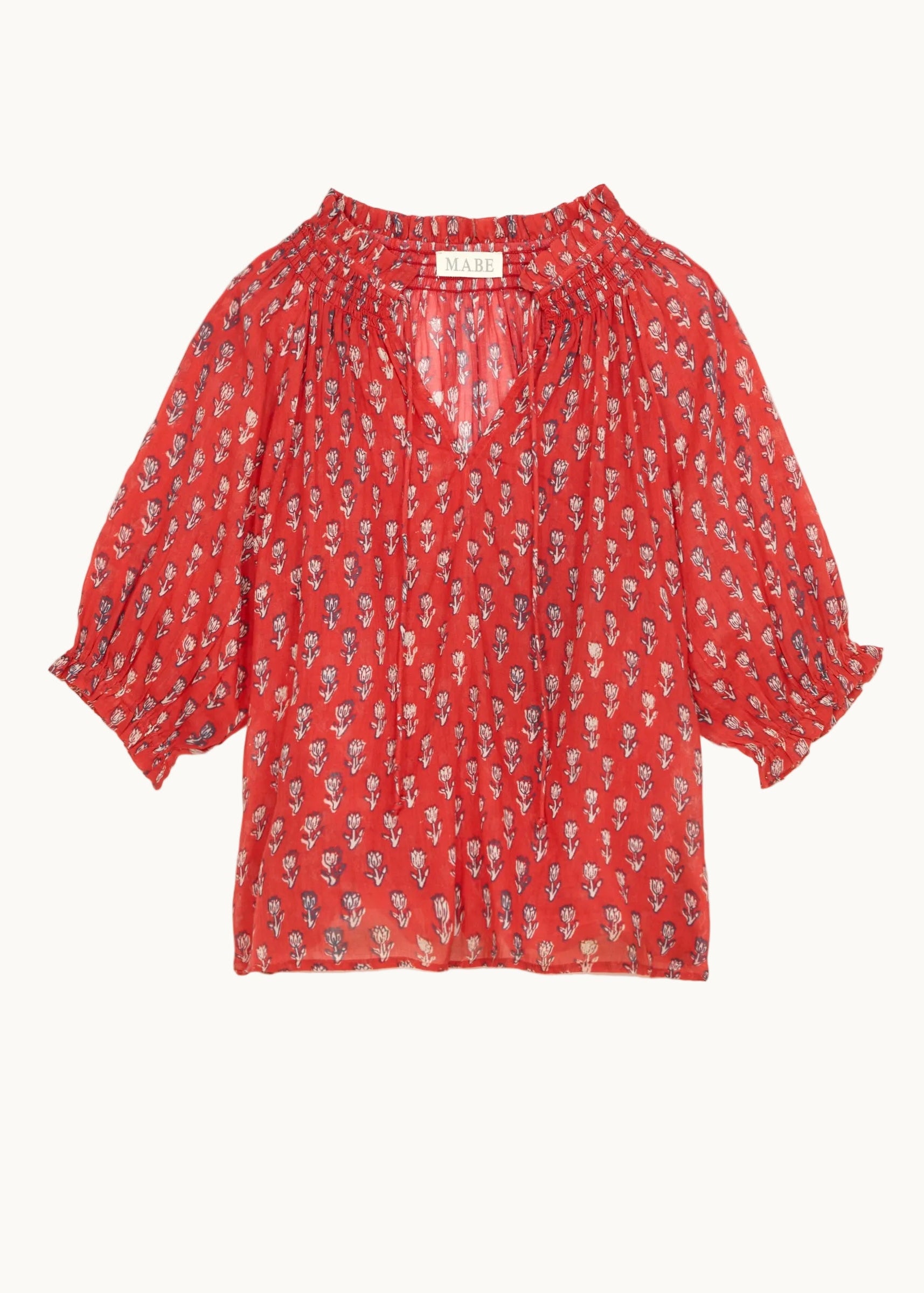 Ari Short Sleeve Top - Red