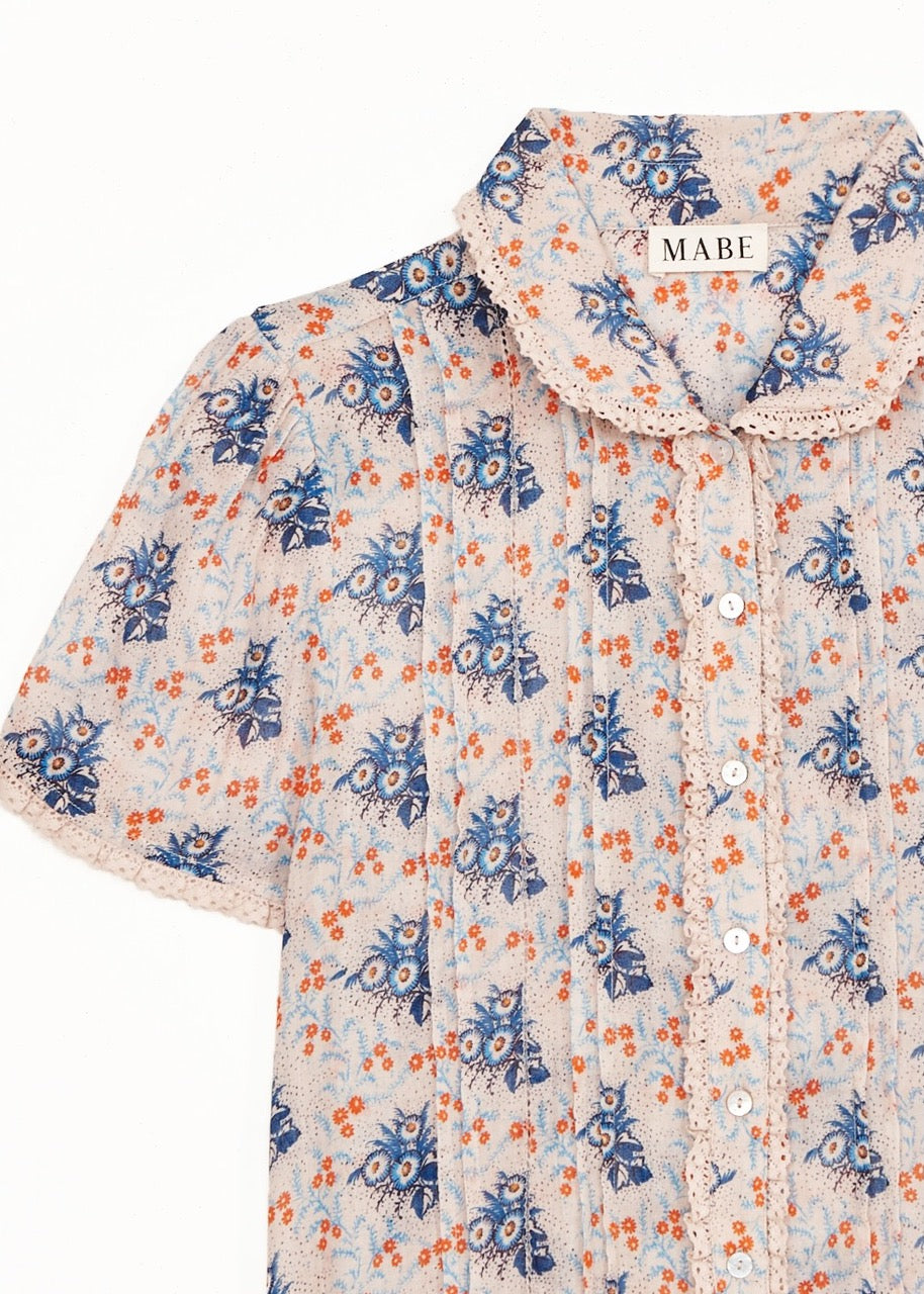 Aster Collar Short Sleeve Top - Multi