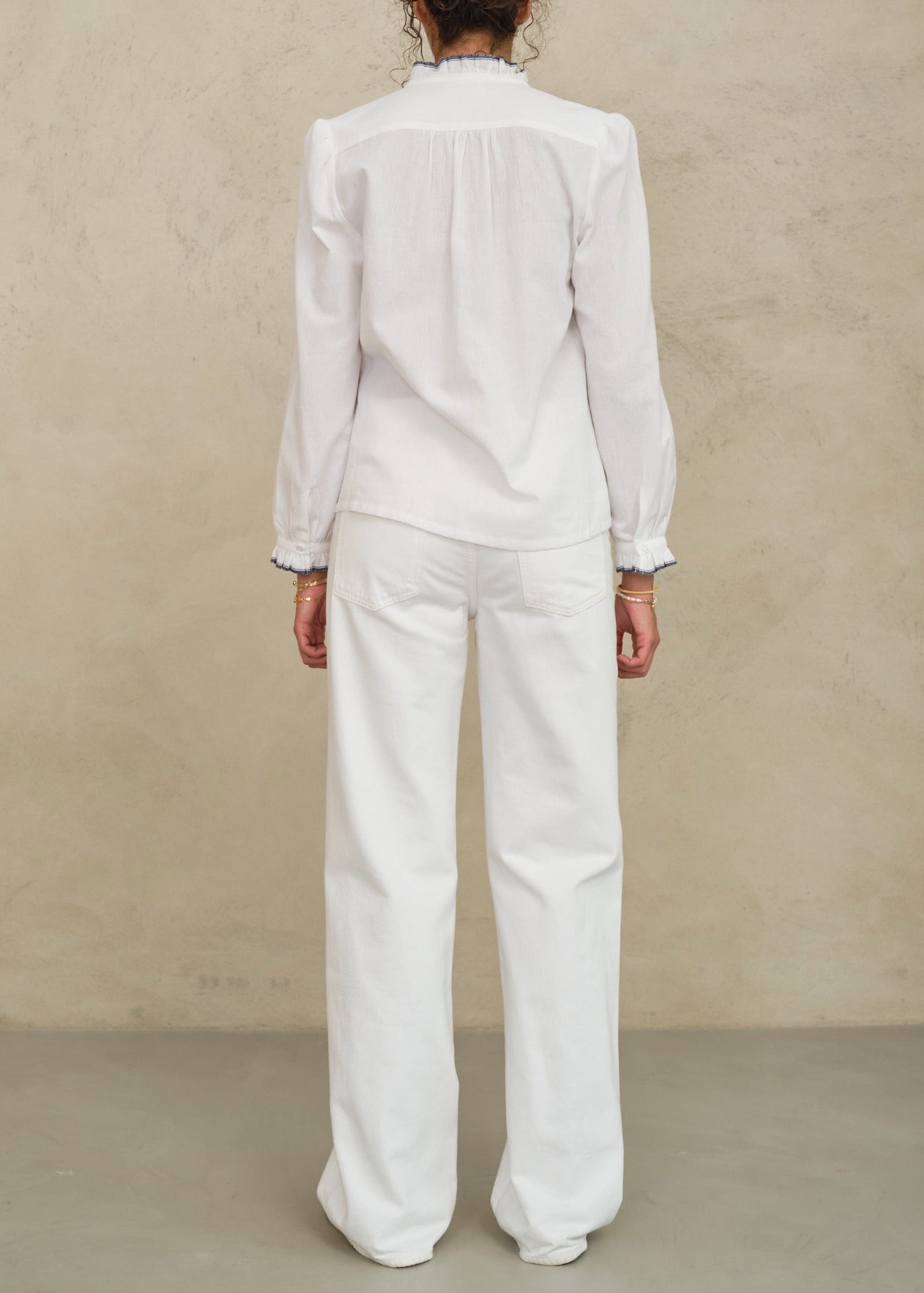 Chrissie Long Sleeve Top - Ivory