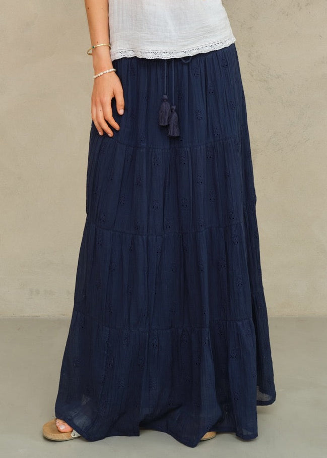 Frani Maxi Skirt - Indigo