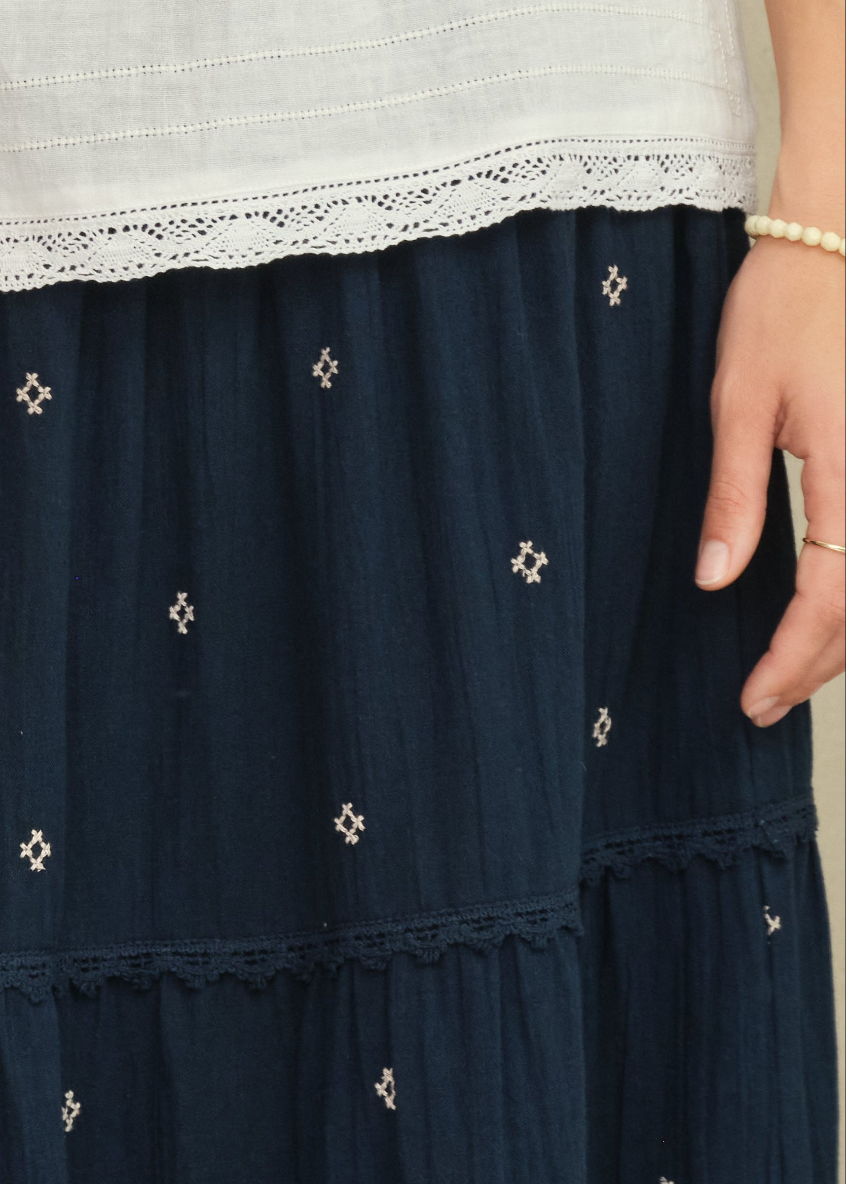 Lucca Maxi Skirt - Indigo