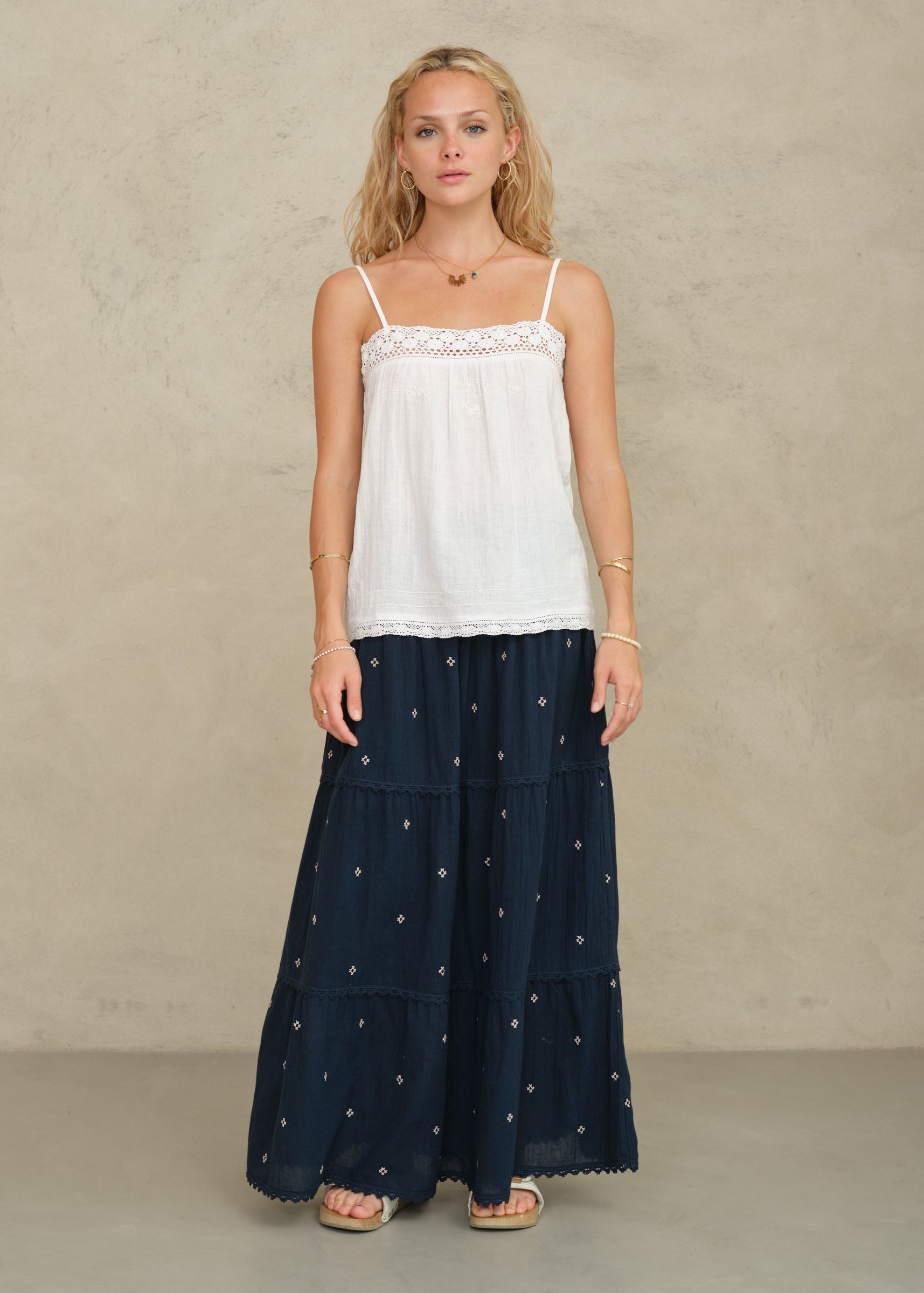 Lucca Maxi Skirt - Indigo
