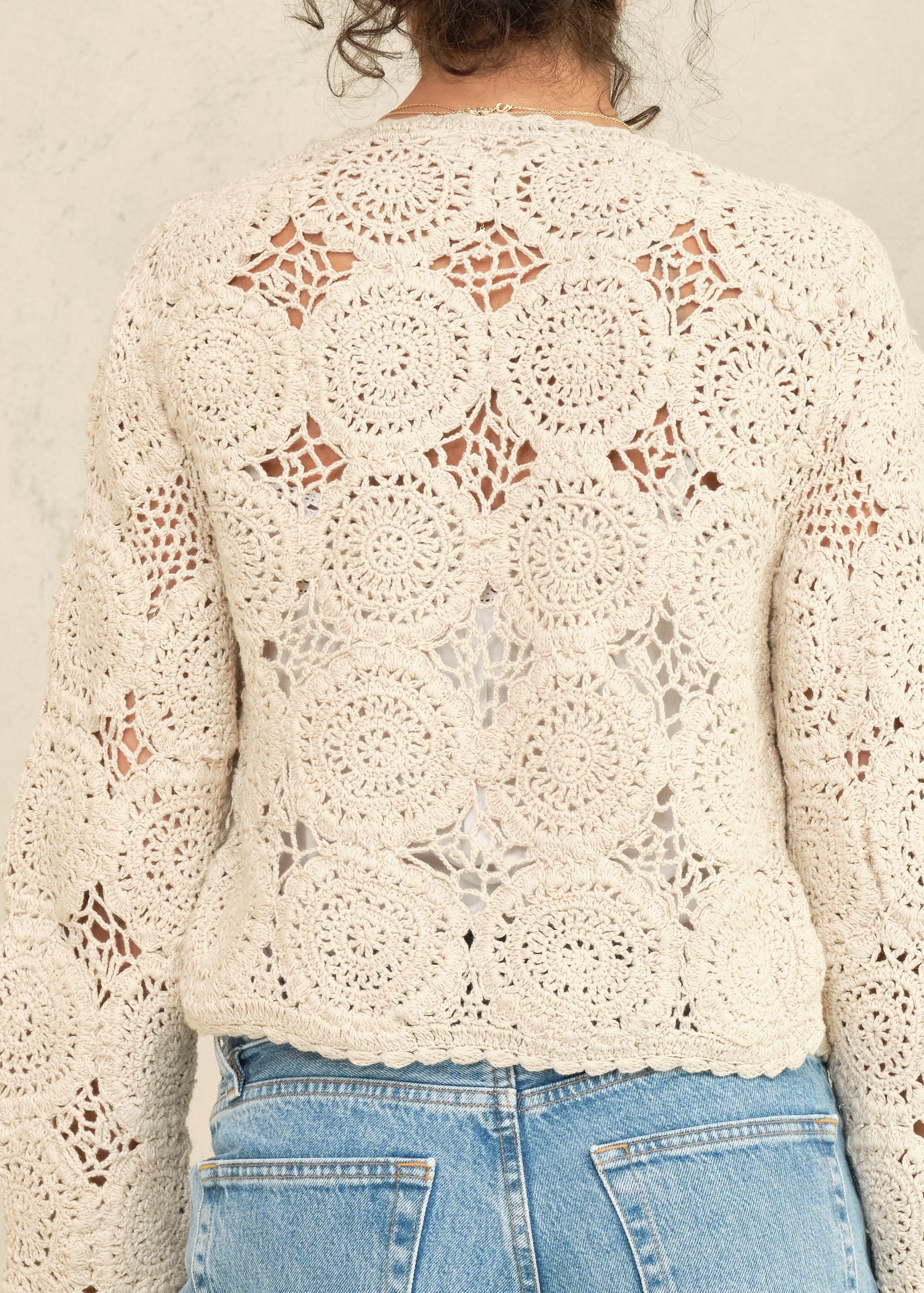 Maci Crochet Jacket - Ecru