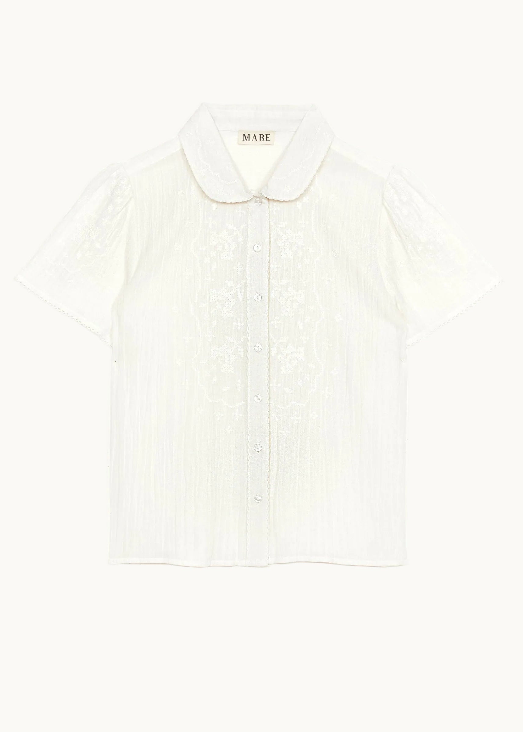 Ruby Short Sleeve Top - Ecru/White