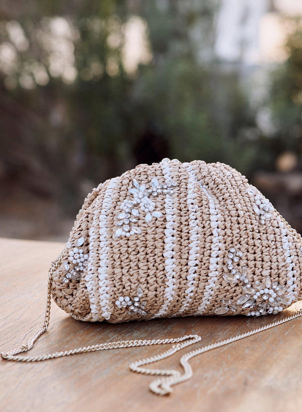 Alora Clutch - Nat/Ecru