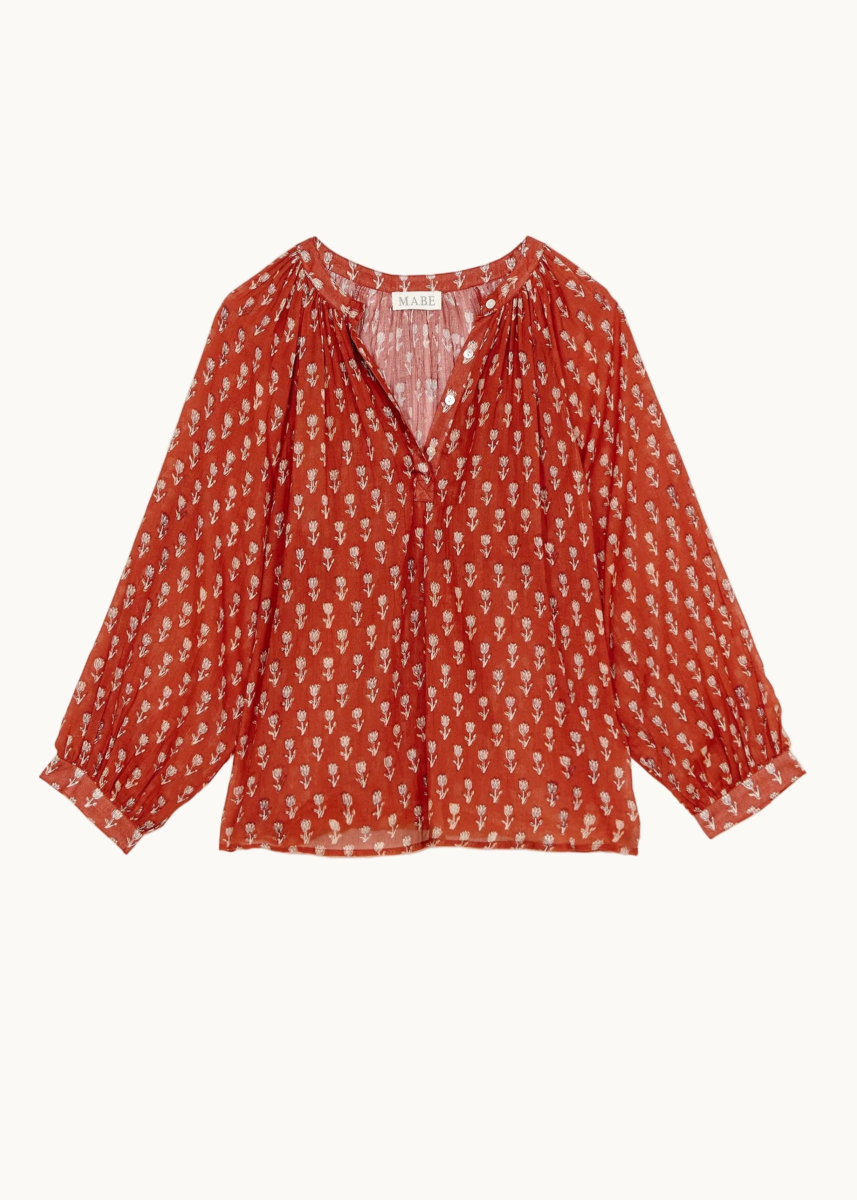 Ari Long Sleeve Top - Rust