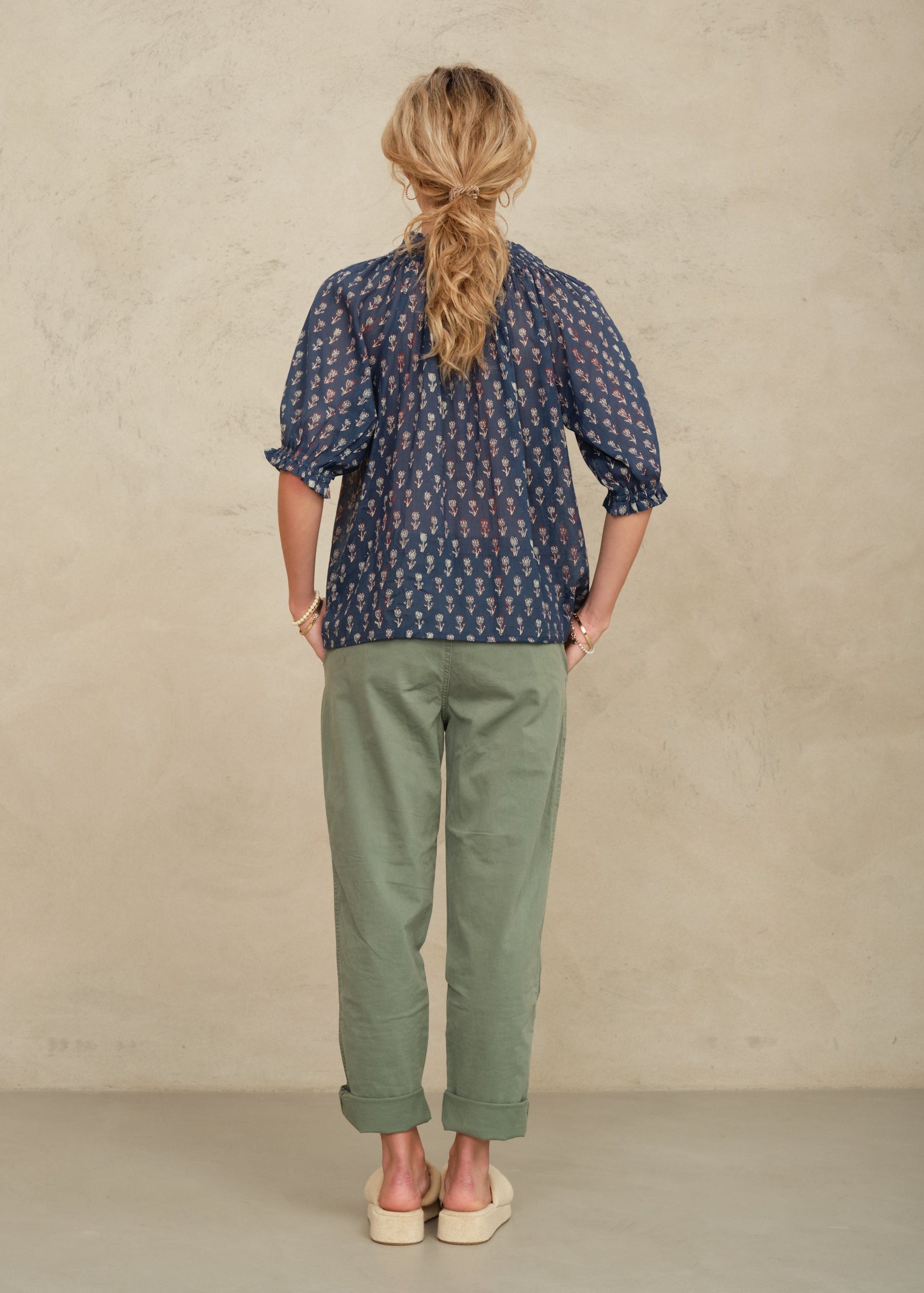 Ari Short Sleeve Top - Indigo