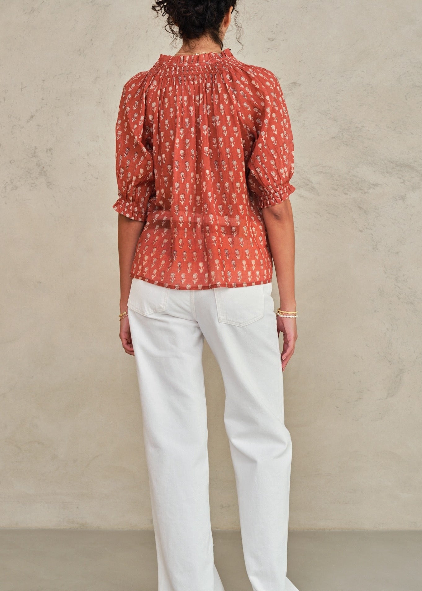 Ari Short Sleeve Top - Rust