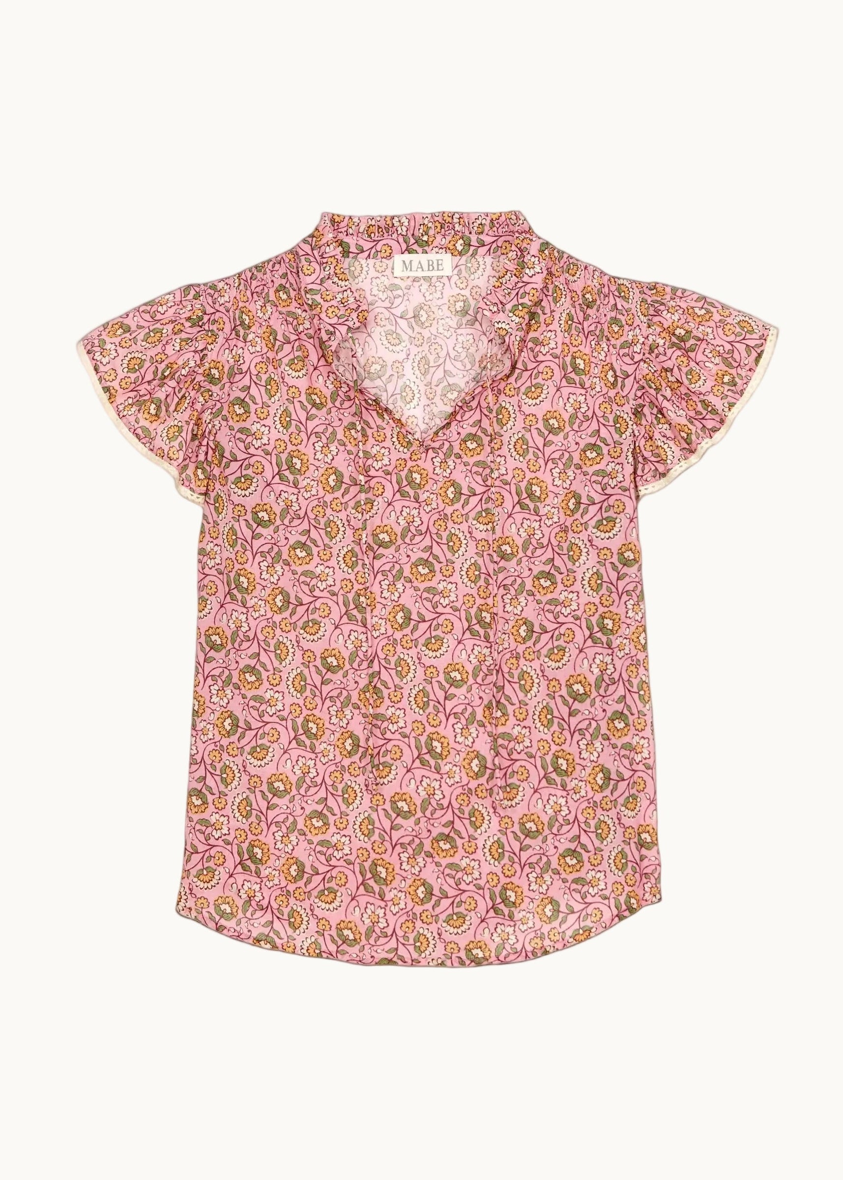 Ceci Short Sleeve Top - Pink