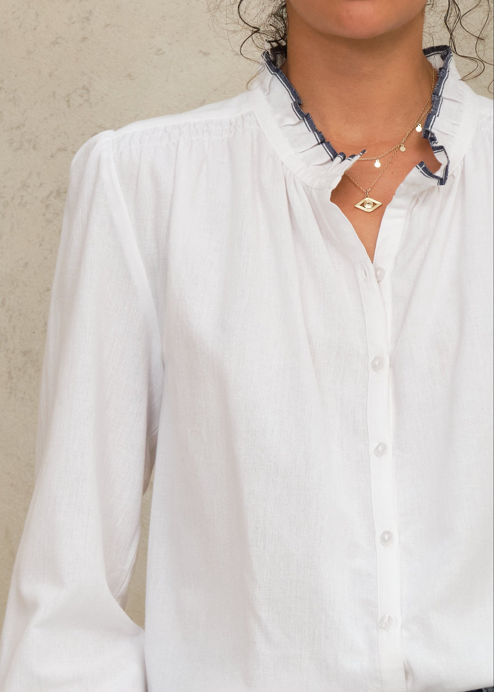 Chrissie Long Sleeve Top - Ivory