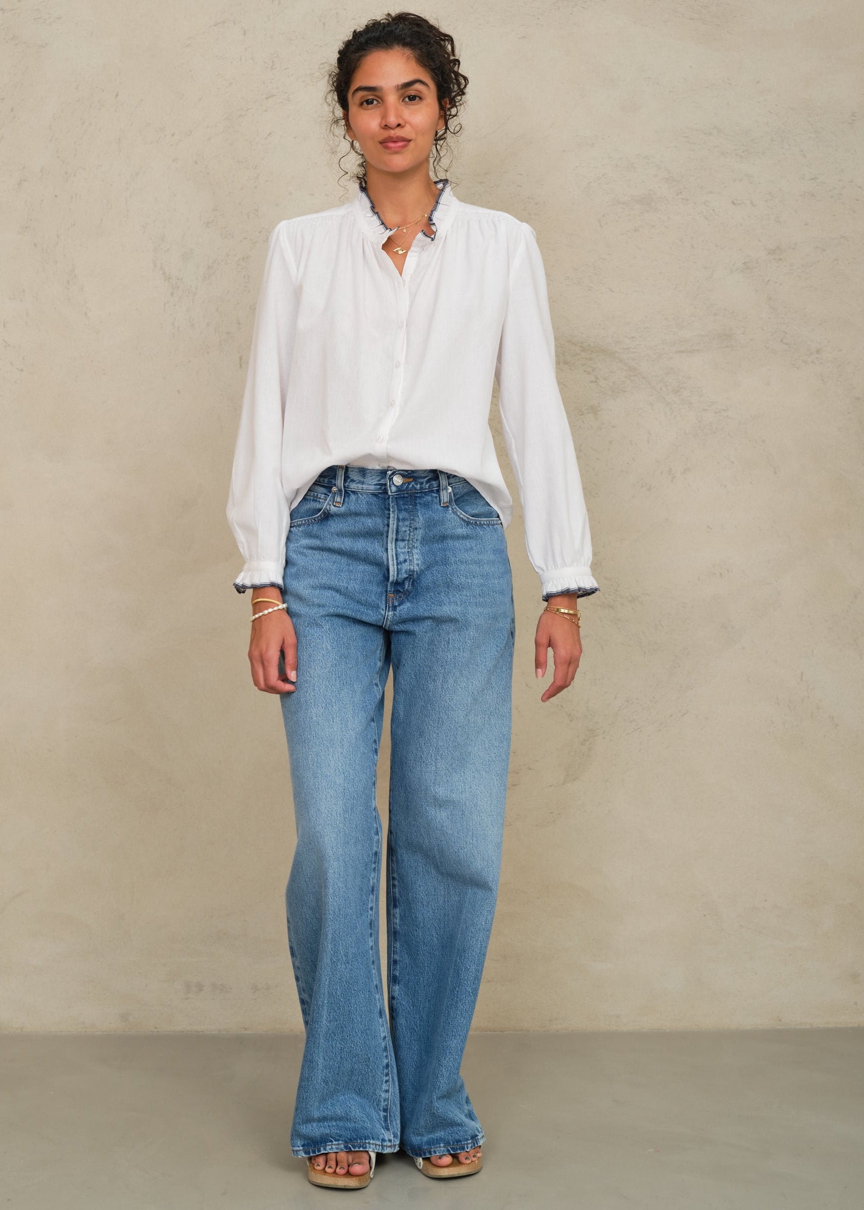 Chrissie Long Sleeve Top - Ivory
