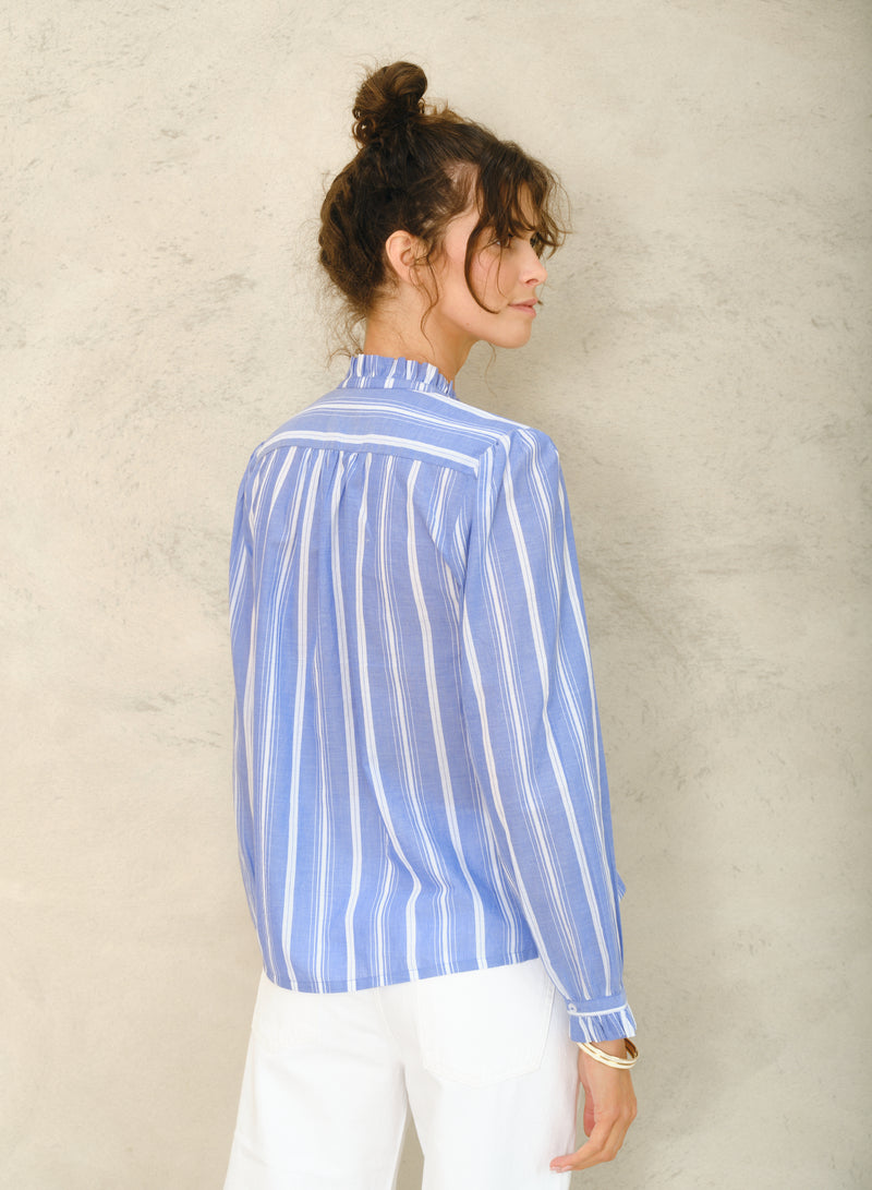Chrissie Top - Blue Stripe