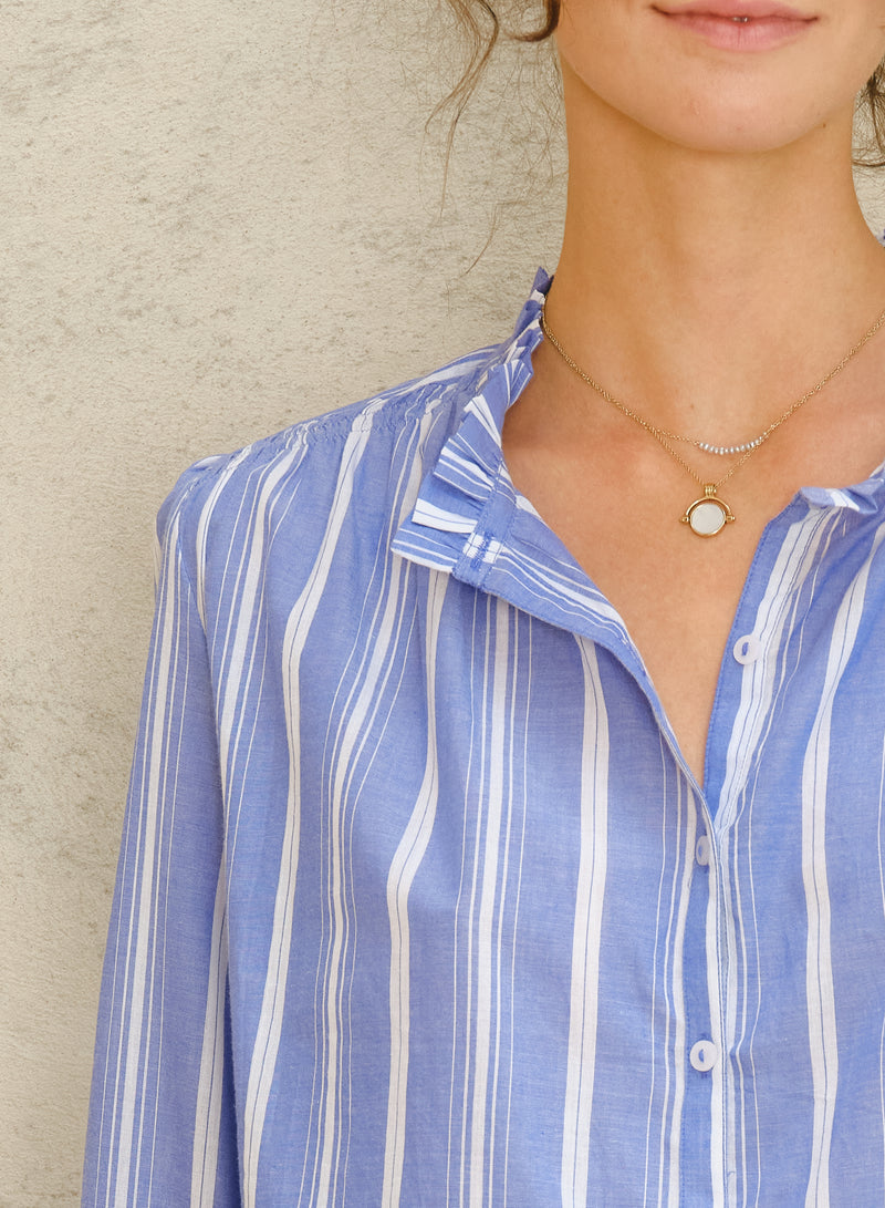 Chrissie Top - Blue Stripe
