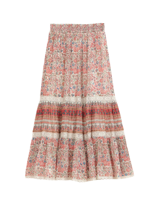 Cass Maxi Skirt - Coral