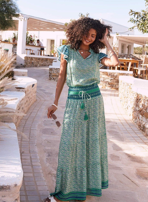 Dana Maxi Skirt - Green