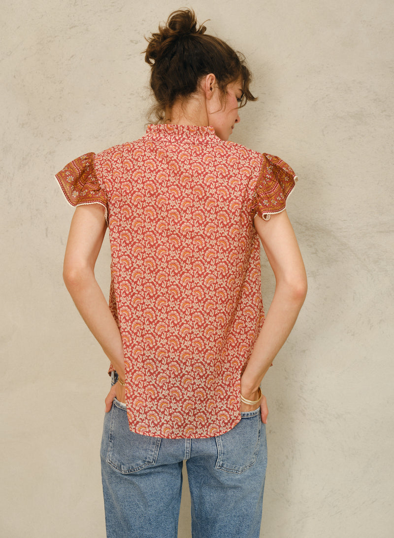 Dana Frill Top - Red