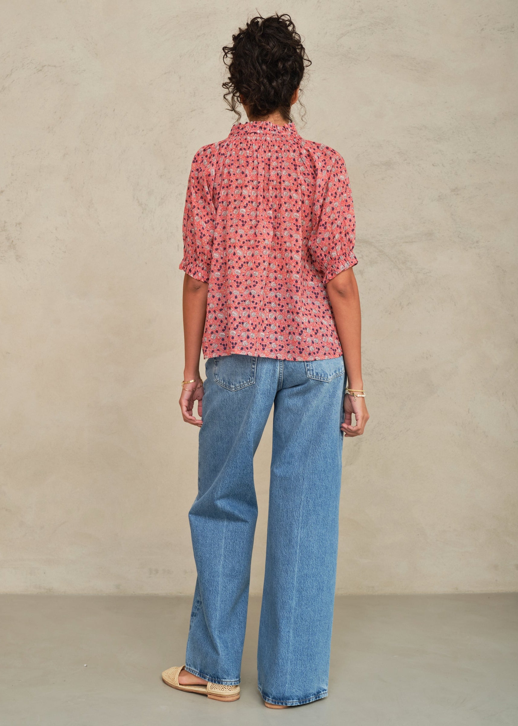 Darla Long Sleeve Top - Rose/Multi