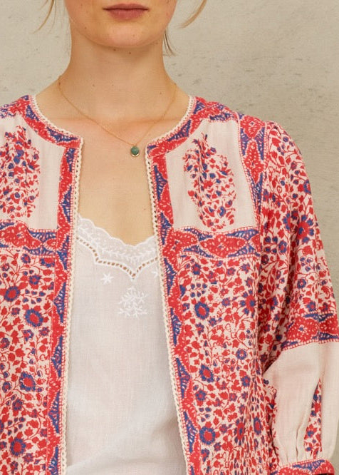Della Jacket - Red/Navy