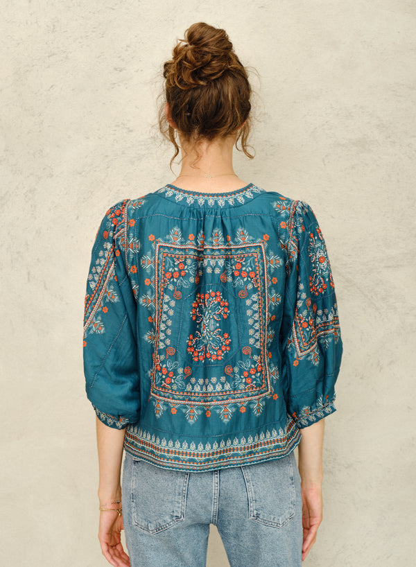 Eden Jacket - Blue/ Multi