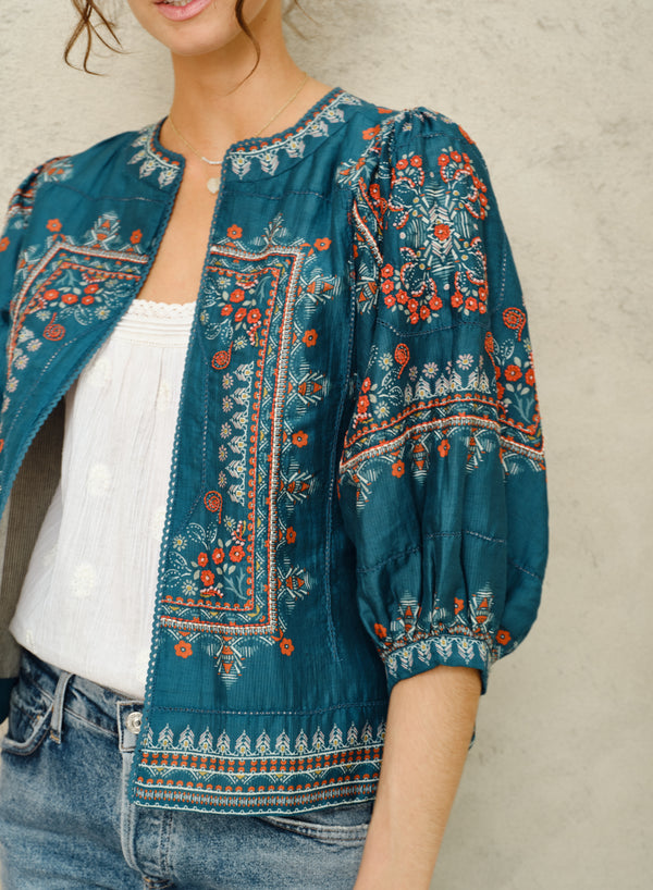 Eden Jacket - Blue/ Multi
