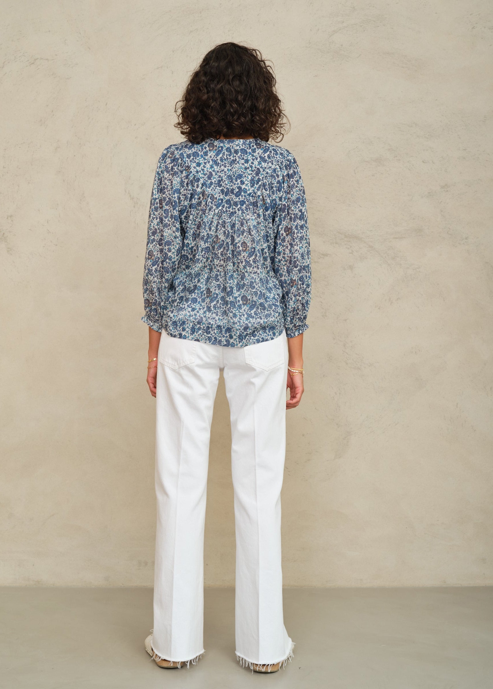 Esti Long Sleeve Top - Blue