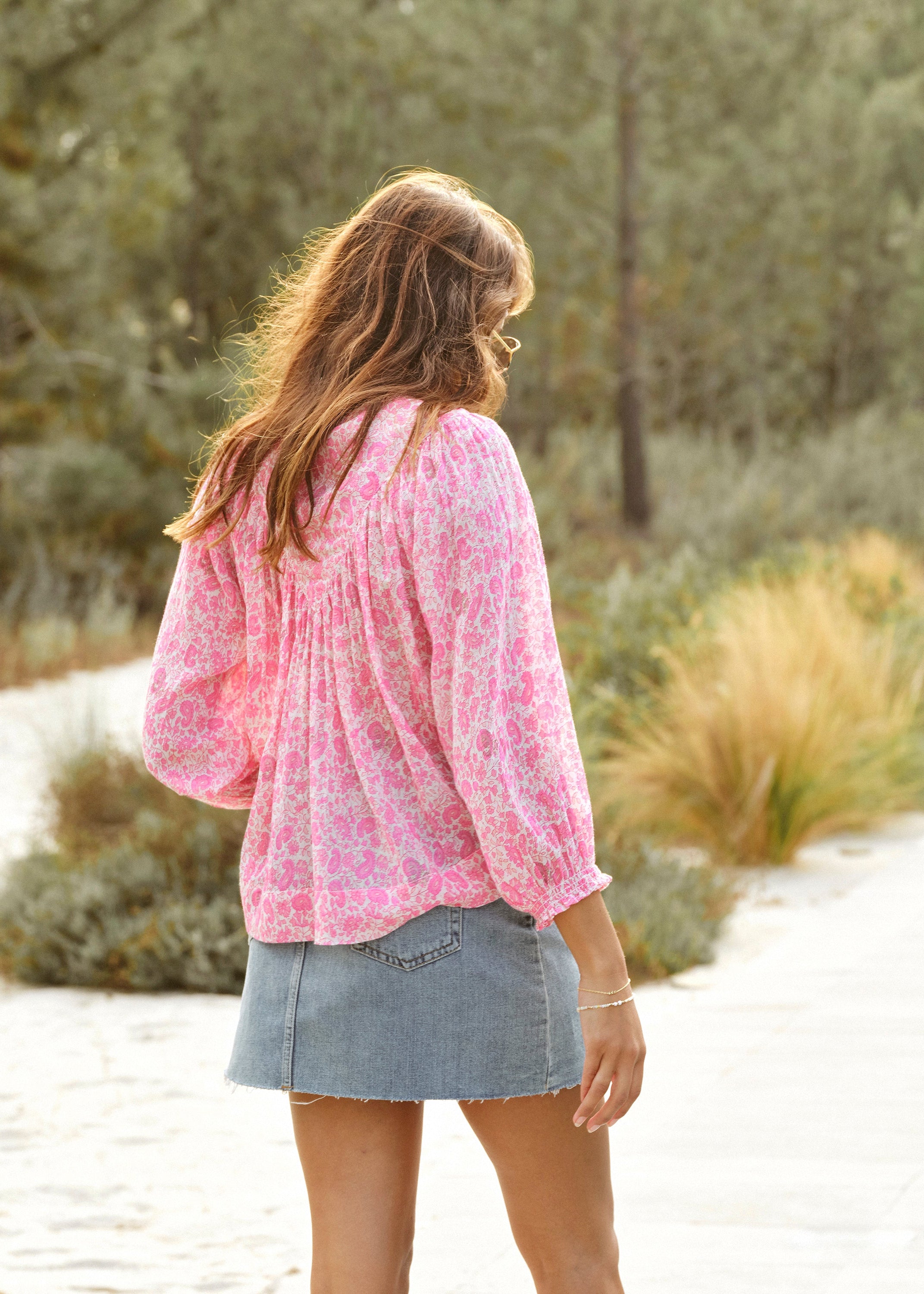Esti Long Sleeve Top - Pink