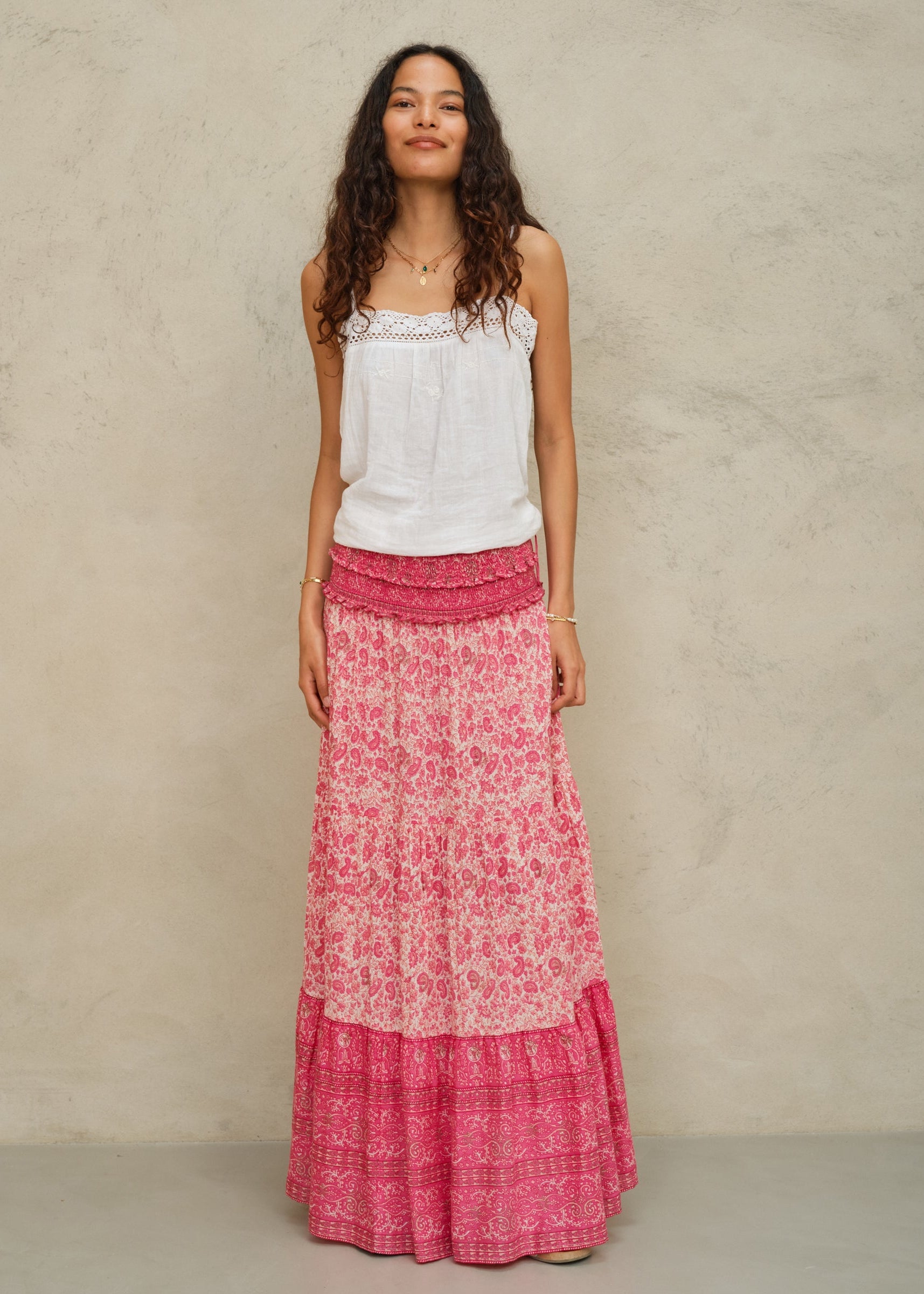 Esti Maxi Skirt - Pink