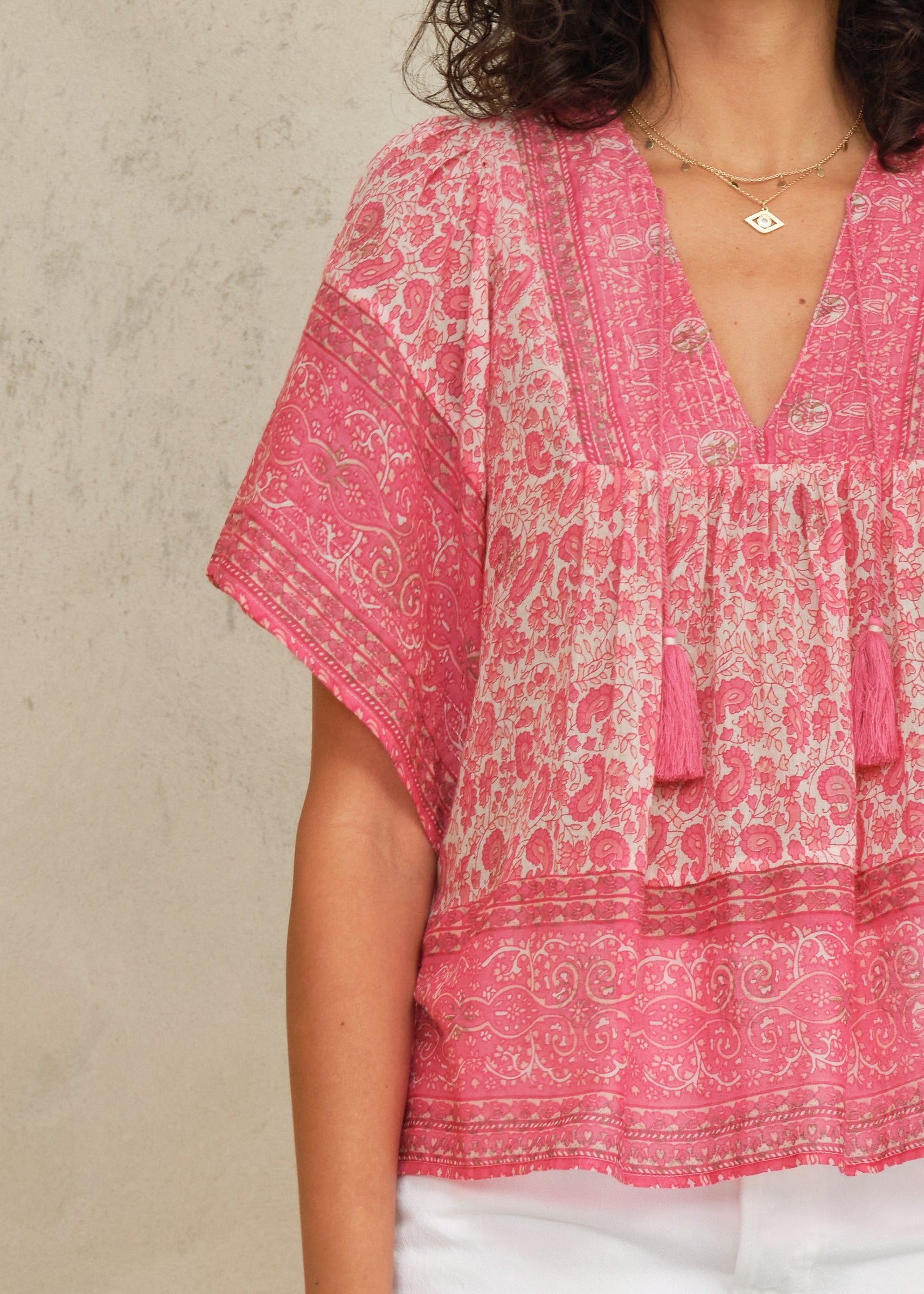 Esti Short Sleeve Top - Pink