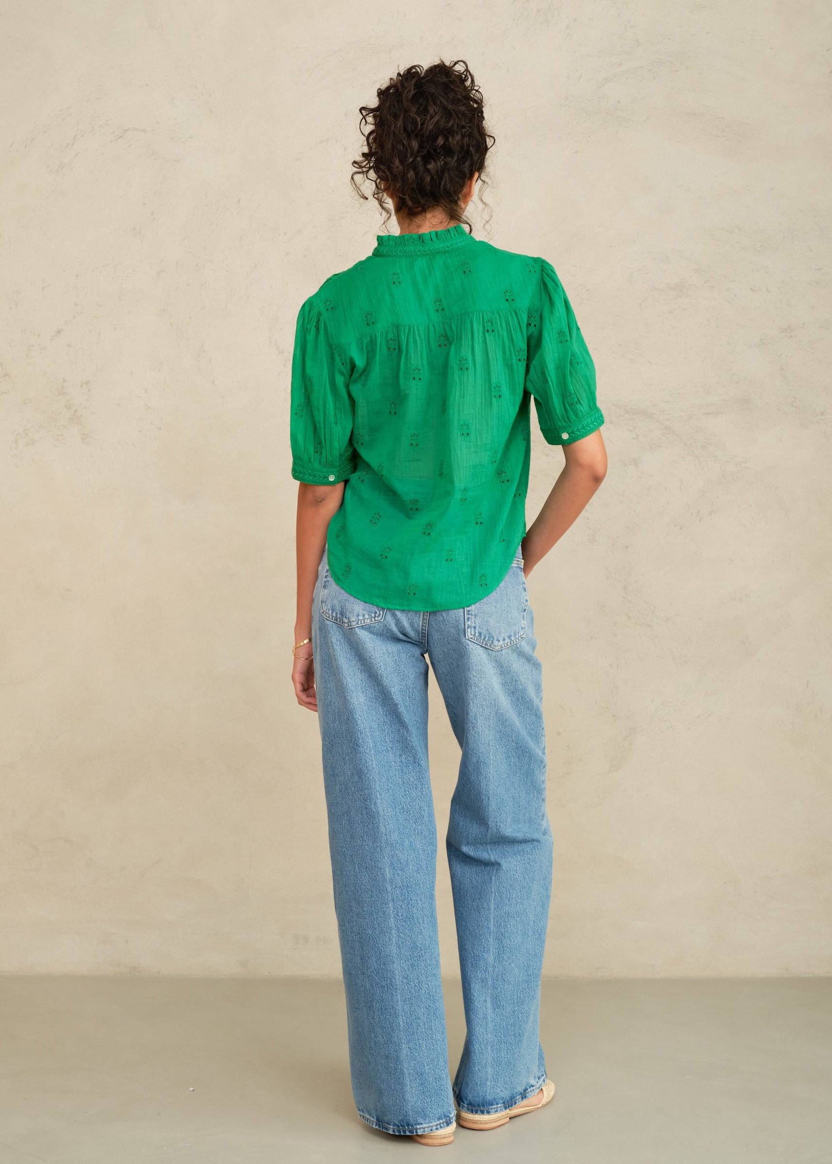Frani Short Sleeve Top - Green