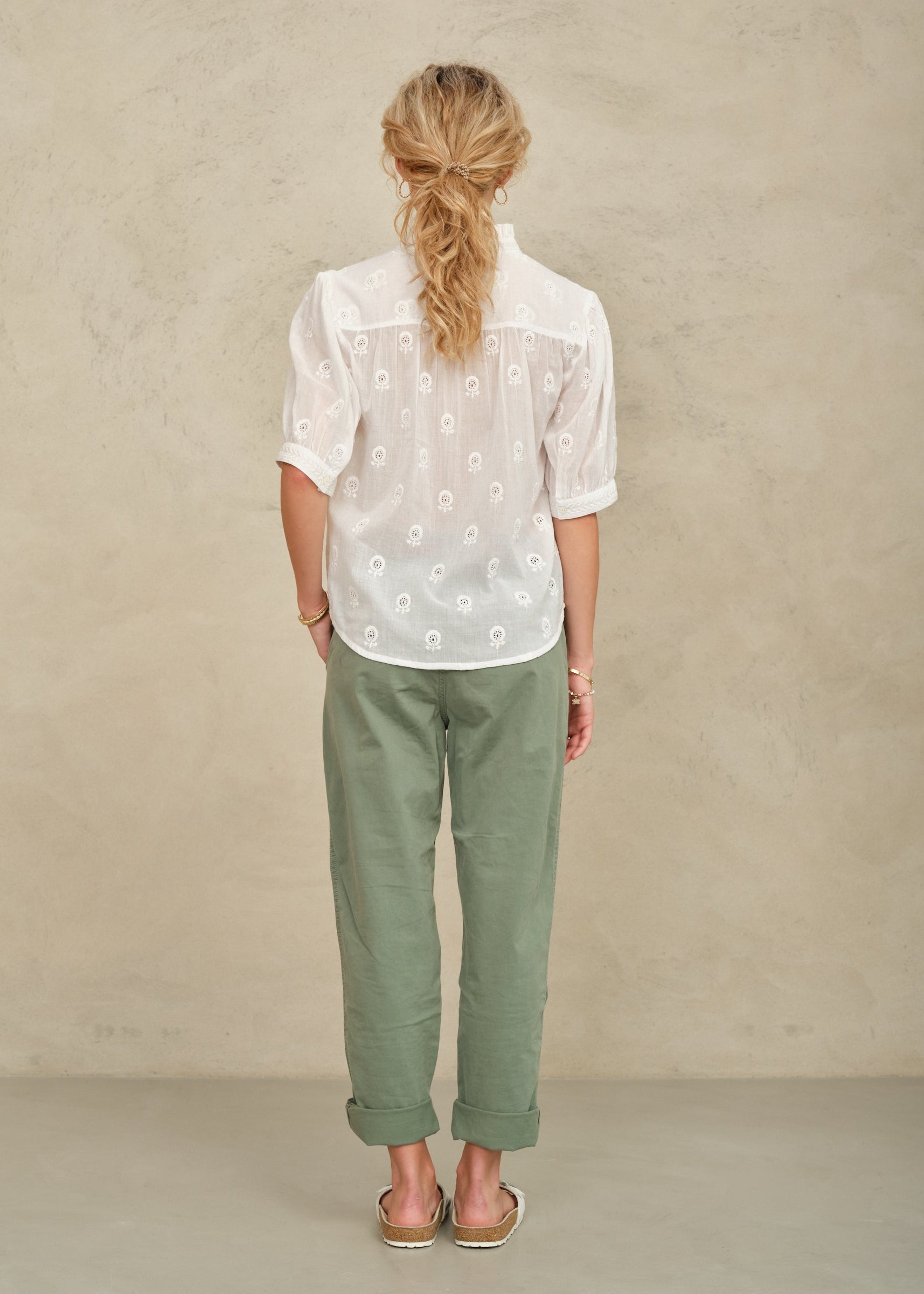 Frani Short Sleeve Top - White