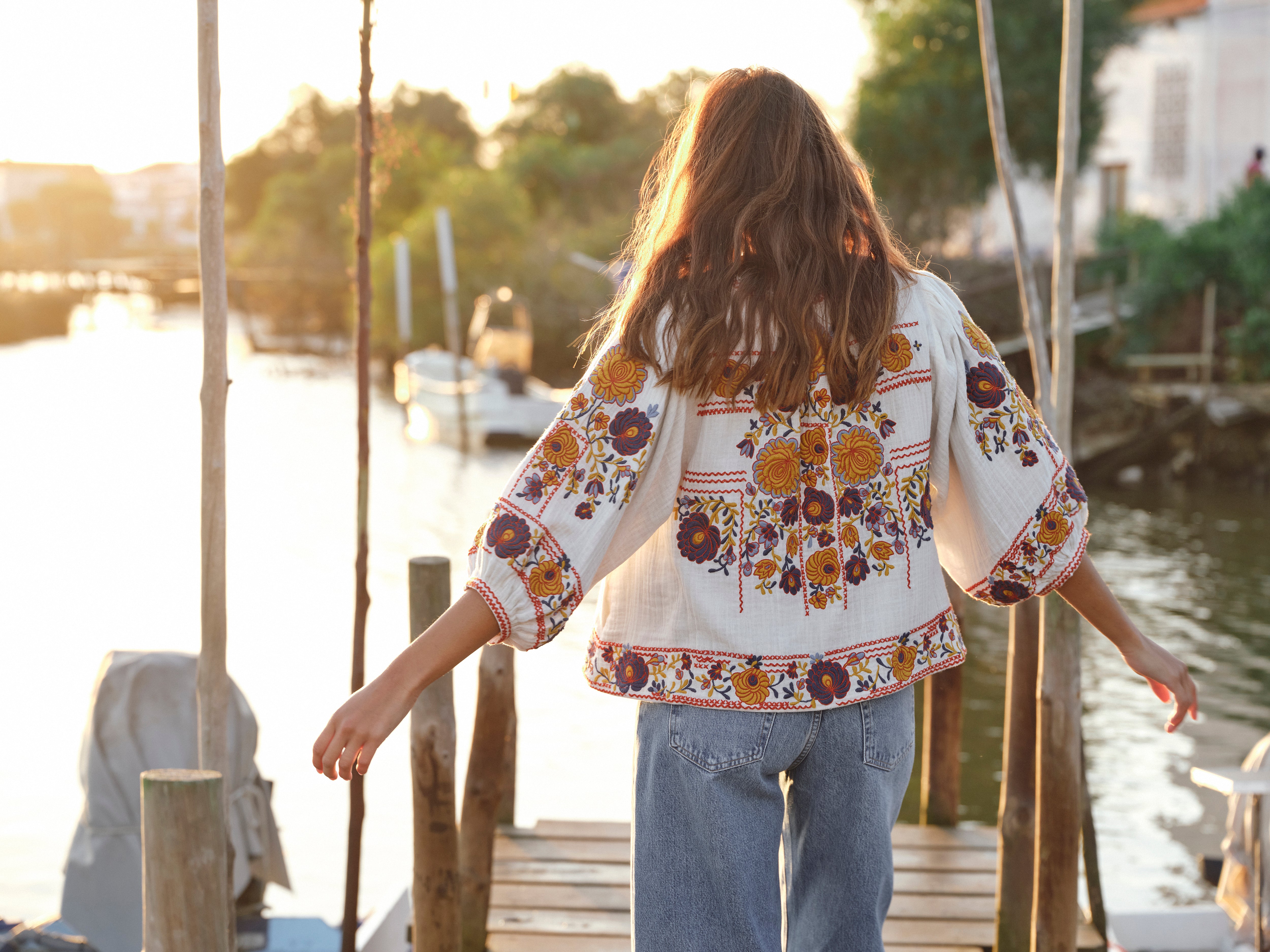 Greta Jacket - Ecru/Multi