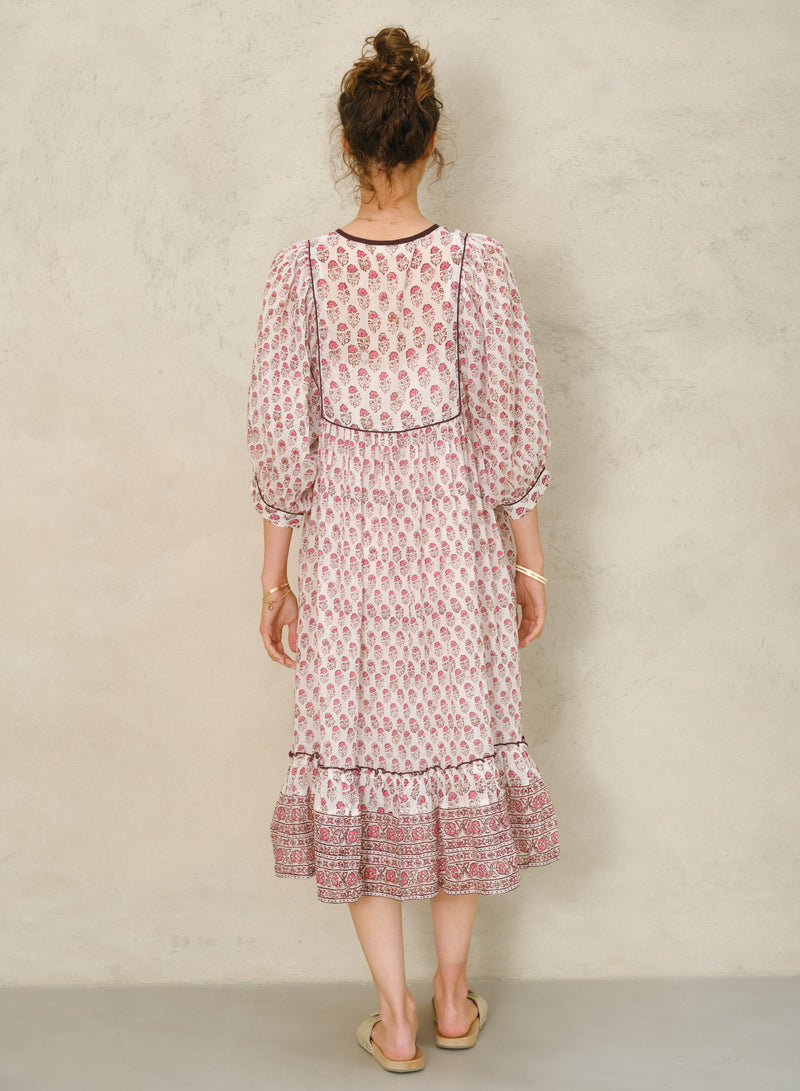 Kiki Gathered Dress - Pink