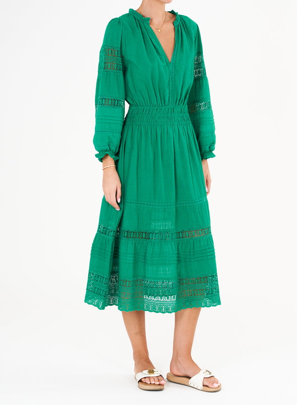 Loretta Midi Dress - Green