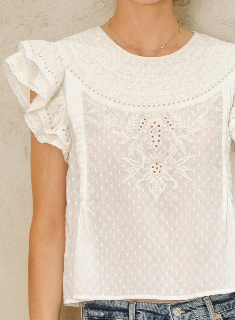 Lori Embroidered Top