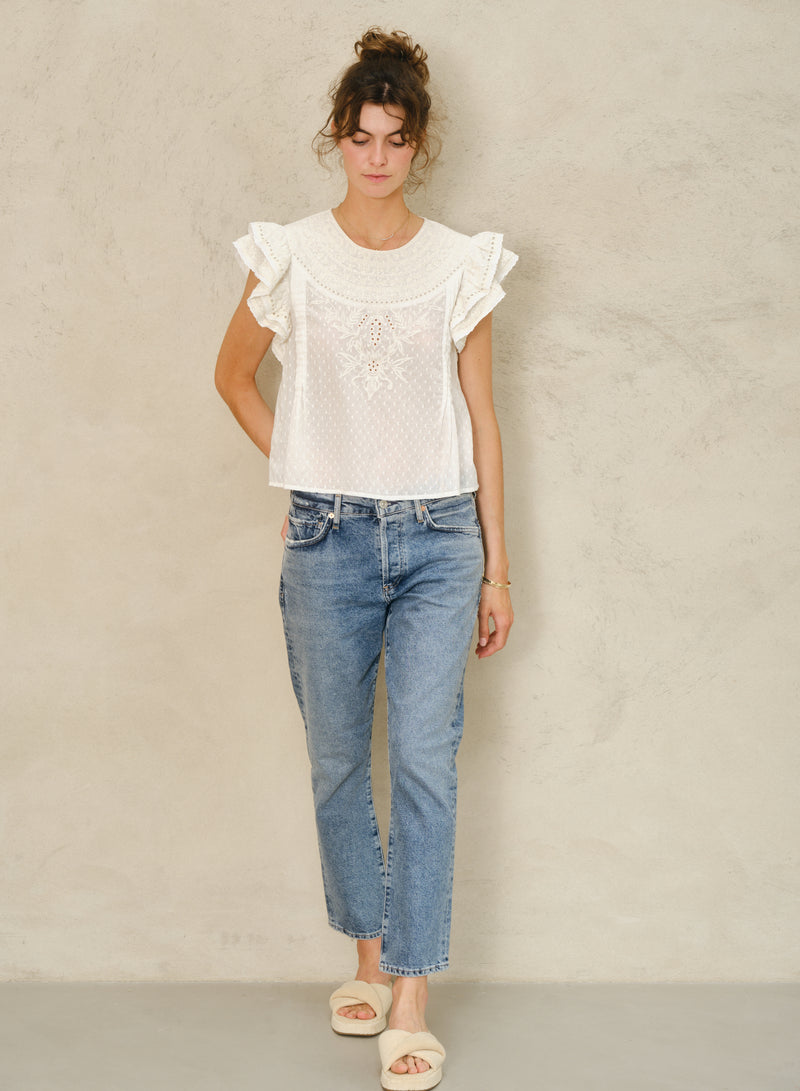 Lori Embroidered Top
