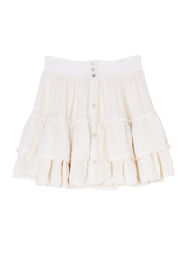 Mina Mini Skirt - Ecru