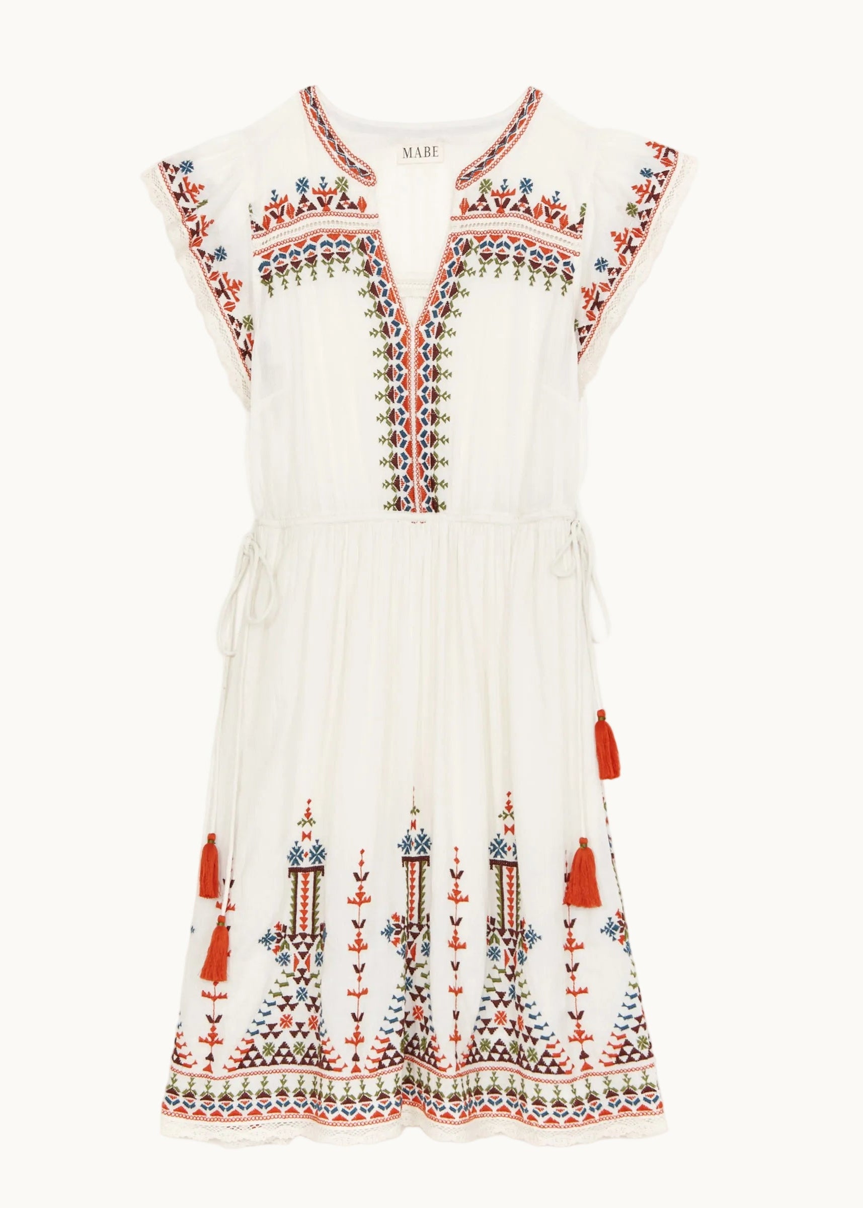 Rani Dress - Ecru/Multi