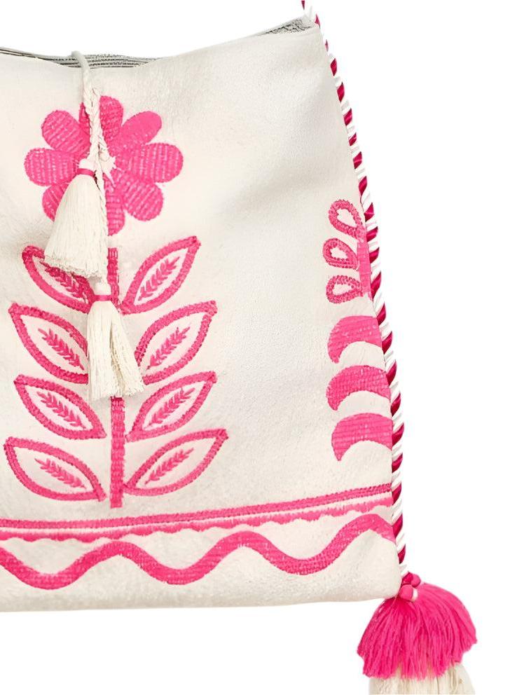 Reni Bag - Ecru/Pink