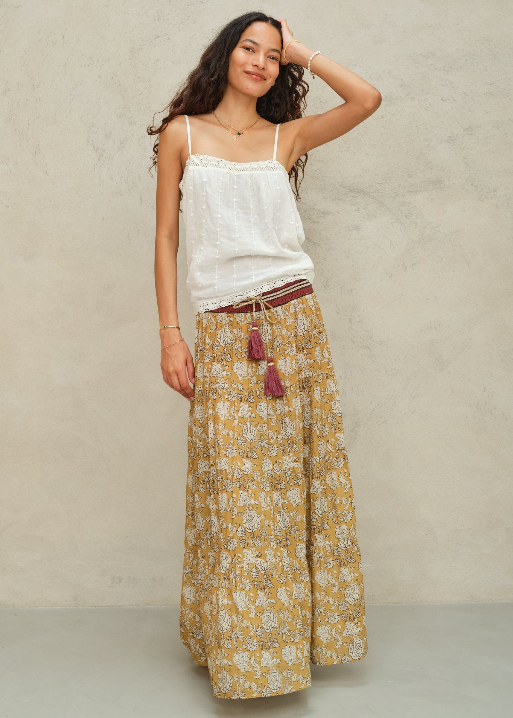 Tulsi Maxi Skirt - Mustard