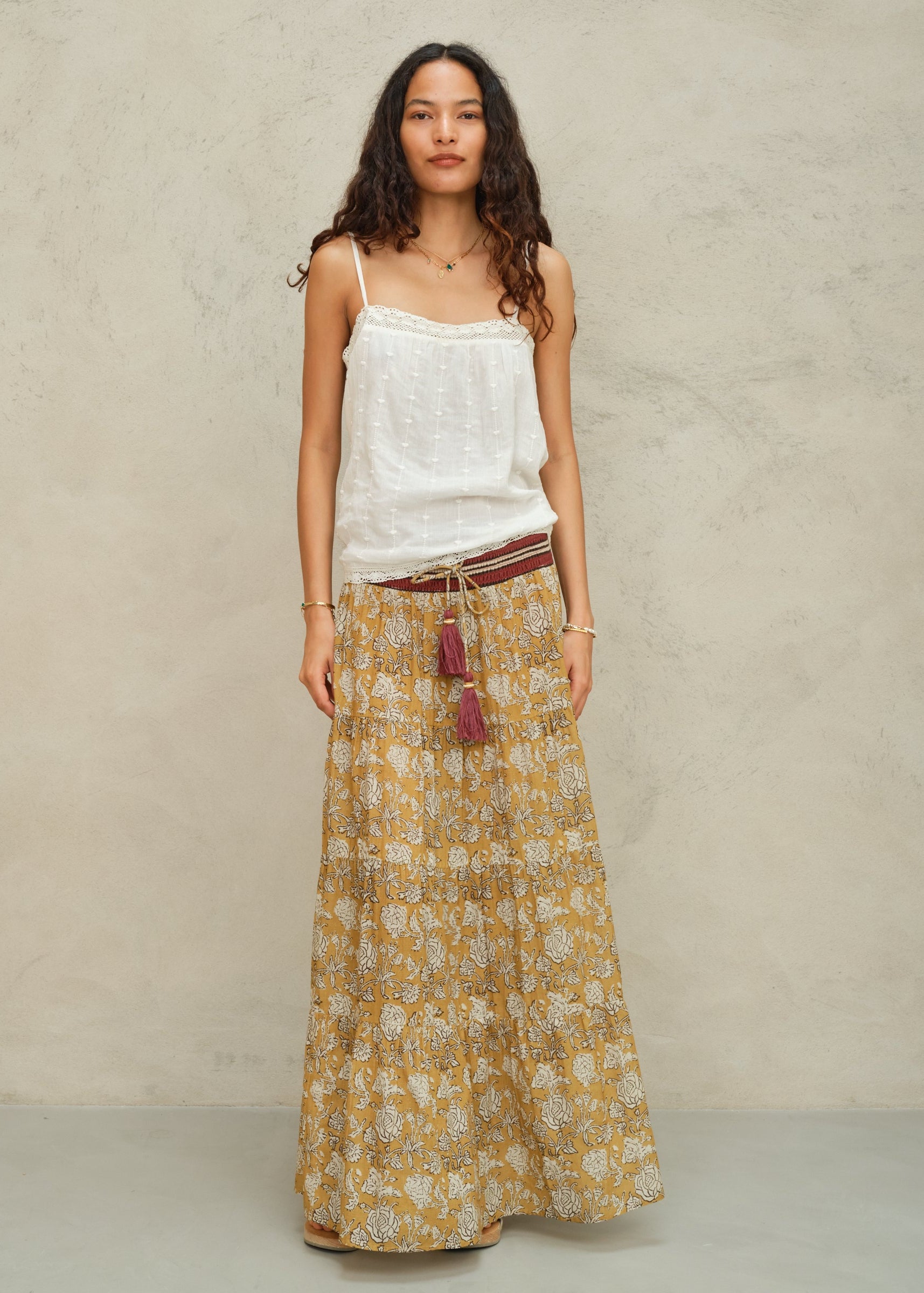 Tulsi Maxi Skirt - Mustard