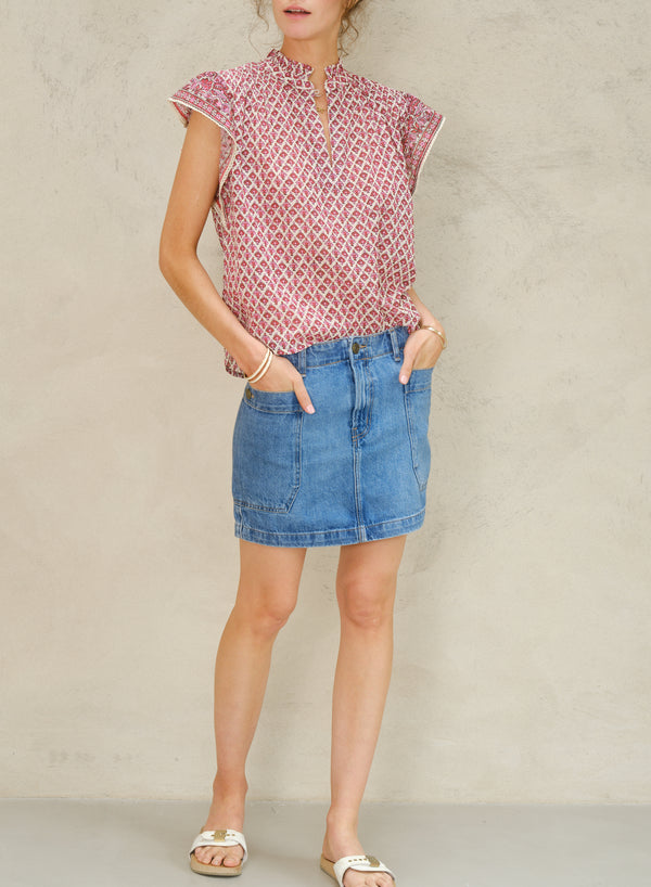 Viti Short Sleeved Top - Pink