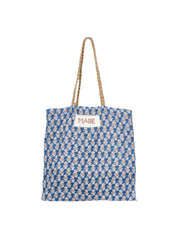 Blockprint & Jute Tote